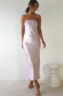 Lucia Soft Satin Slip Midi Dress | Pastel Pink