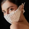 Luxury Embroidered Bridal Face Mask | Ivory