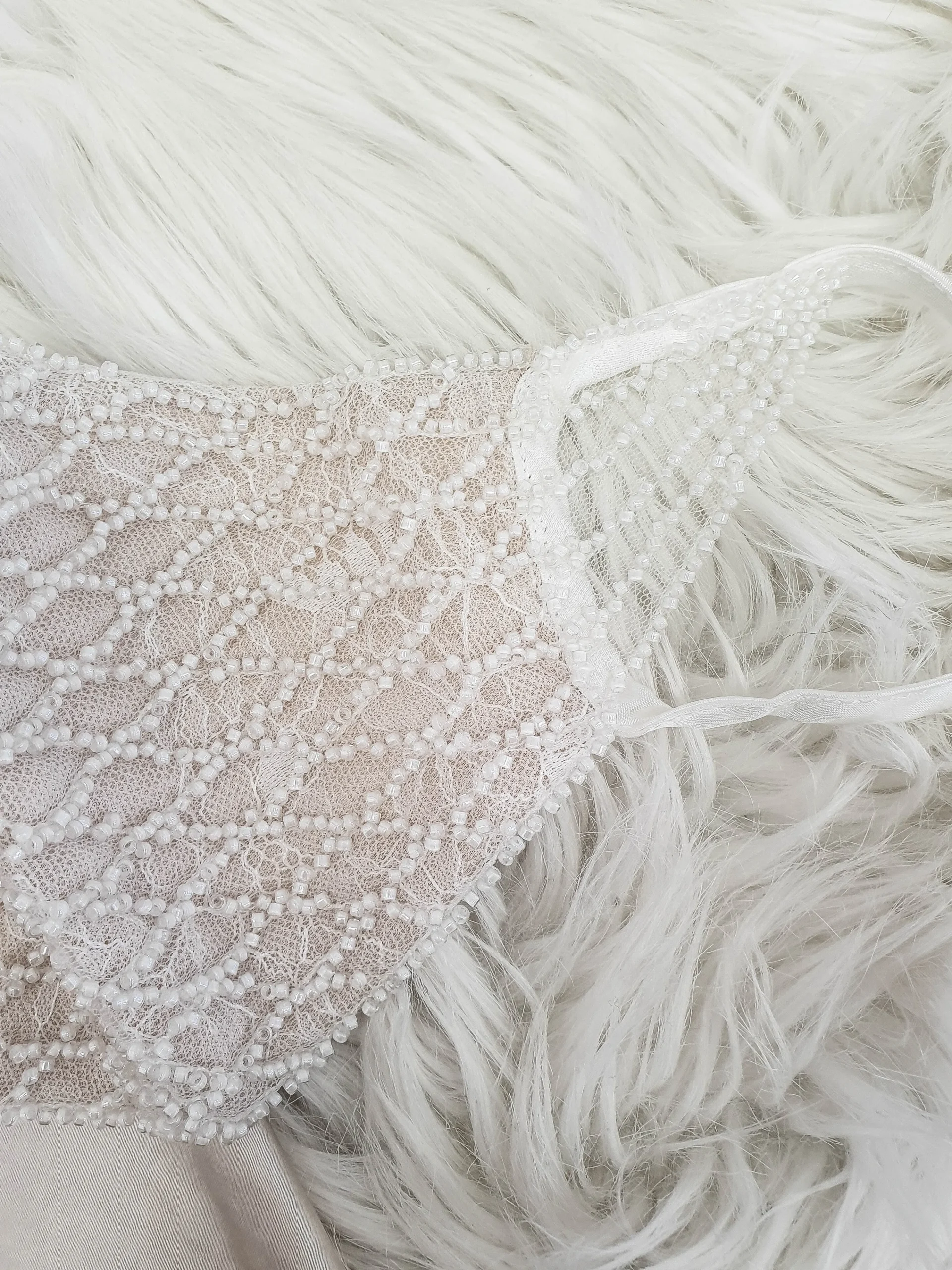 Luxury Embroidered Bridal Face Mask | Ivory
