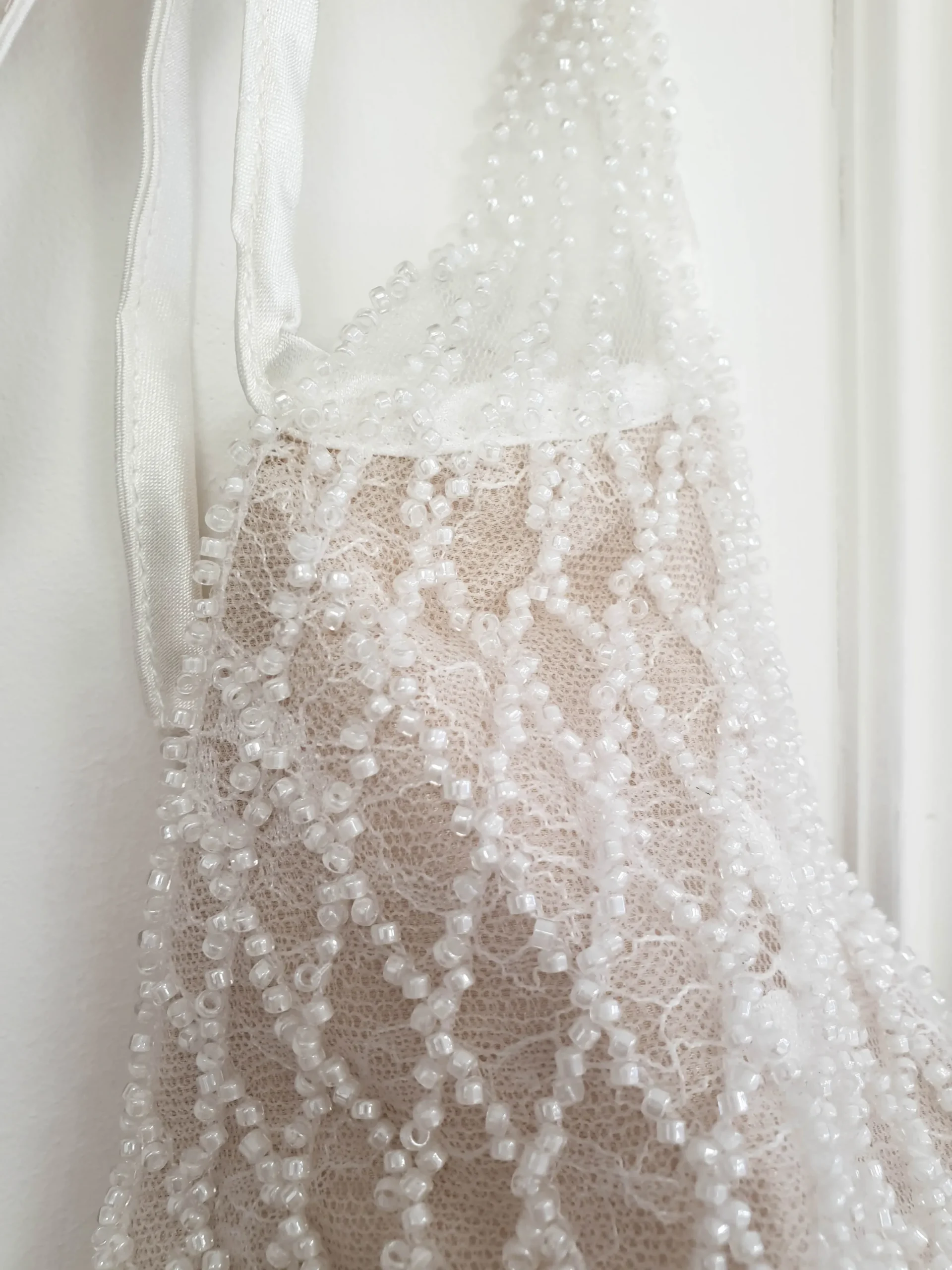 Luxury Embroidered Bridal Face Mask | Ivory