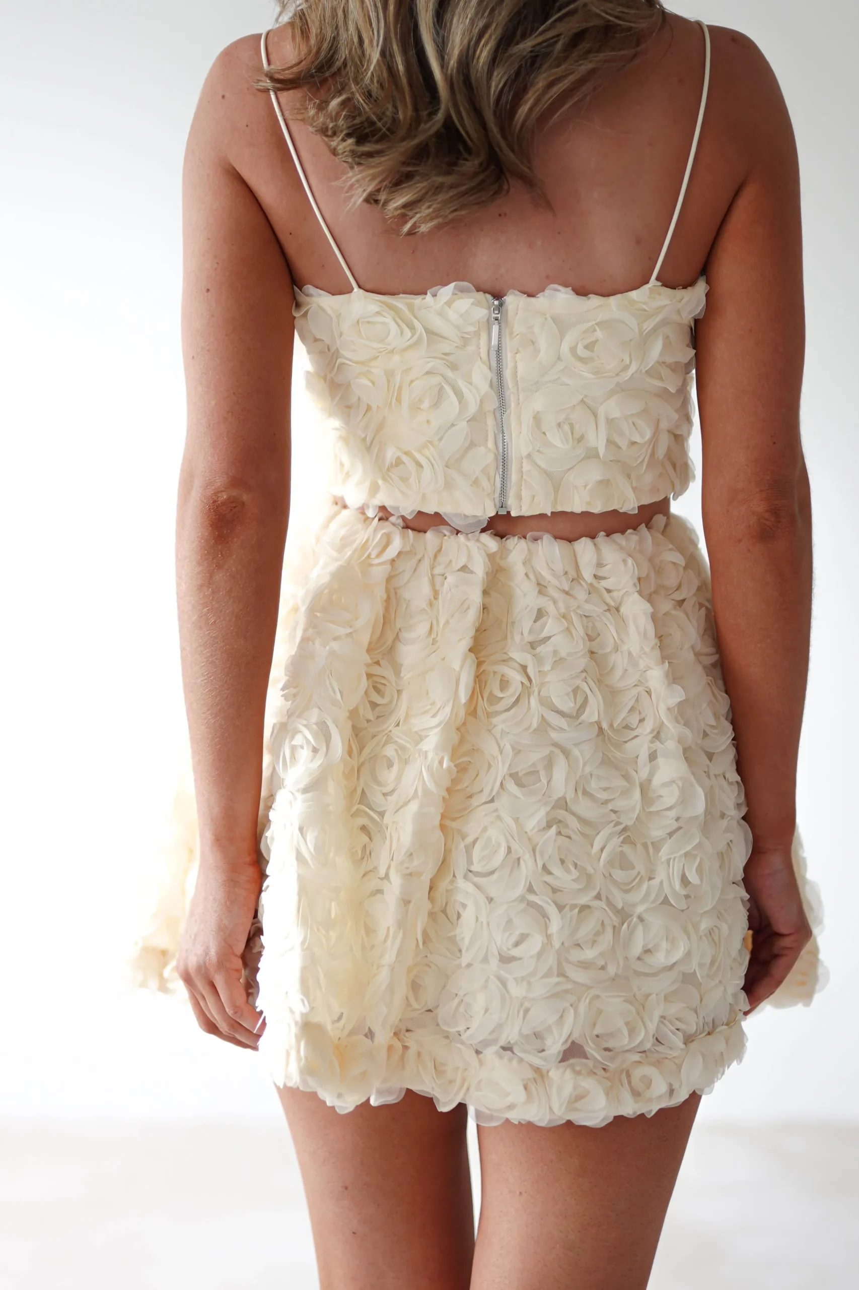 Lydia Floral-Appliqué Top & Skirt Set | Butter