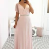 Lydia Maxi Dress Pink Glitter