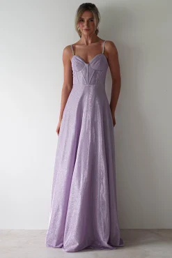 Marlene Glitter Gown | Lavendar