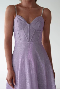 Marlene Glitter Gown | Lavendar