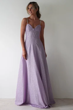 Marlene Glitter Gown | Lavendar