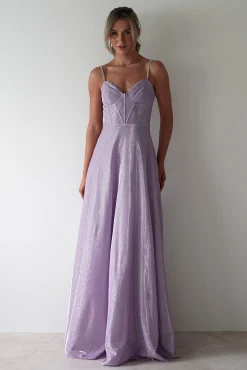 Marlene Glitter Gown | Lavendar