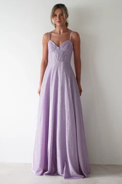Marlene Glitter Gown | Lavendar