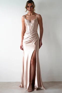 Meaghan Bodycon Gown | Champagne