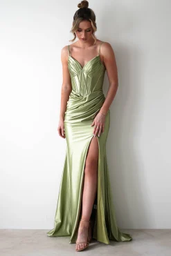 Meaghan Bodycon Gown | Lime Green