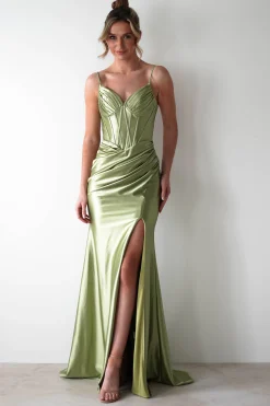 Meaghan Bodycon Gown | Lime Green