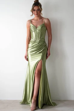Meaghan Bodycon Gown | Lime Green