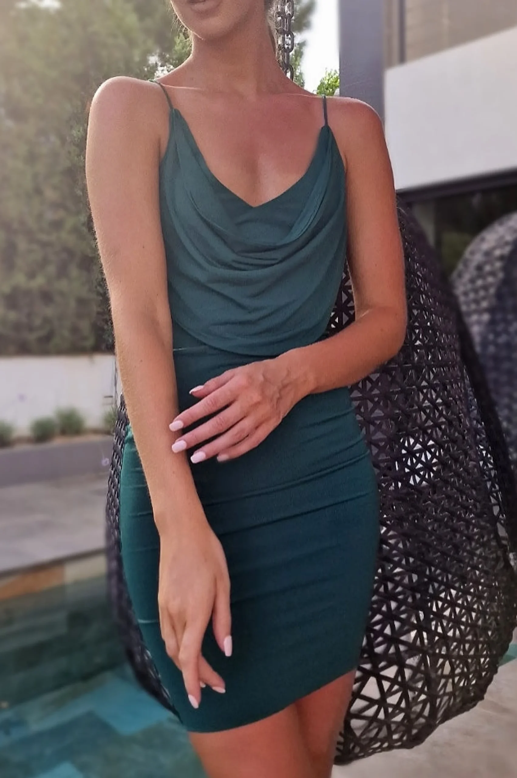 Meaghan Mini Dress | Forest Green