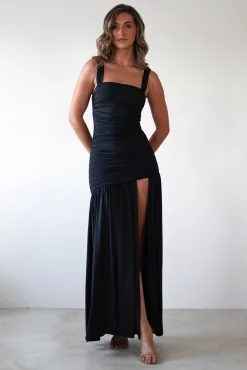 Milla Jersey Bodycon Maxi Dress | Black