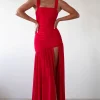 Milla Jersey Bodycon Maxi Dress | Red