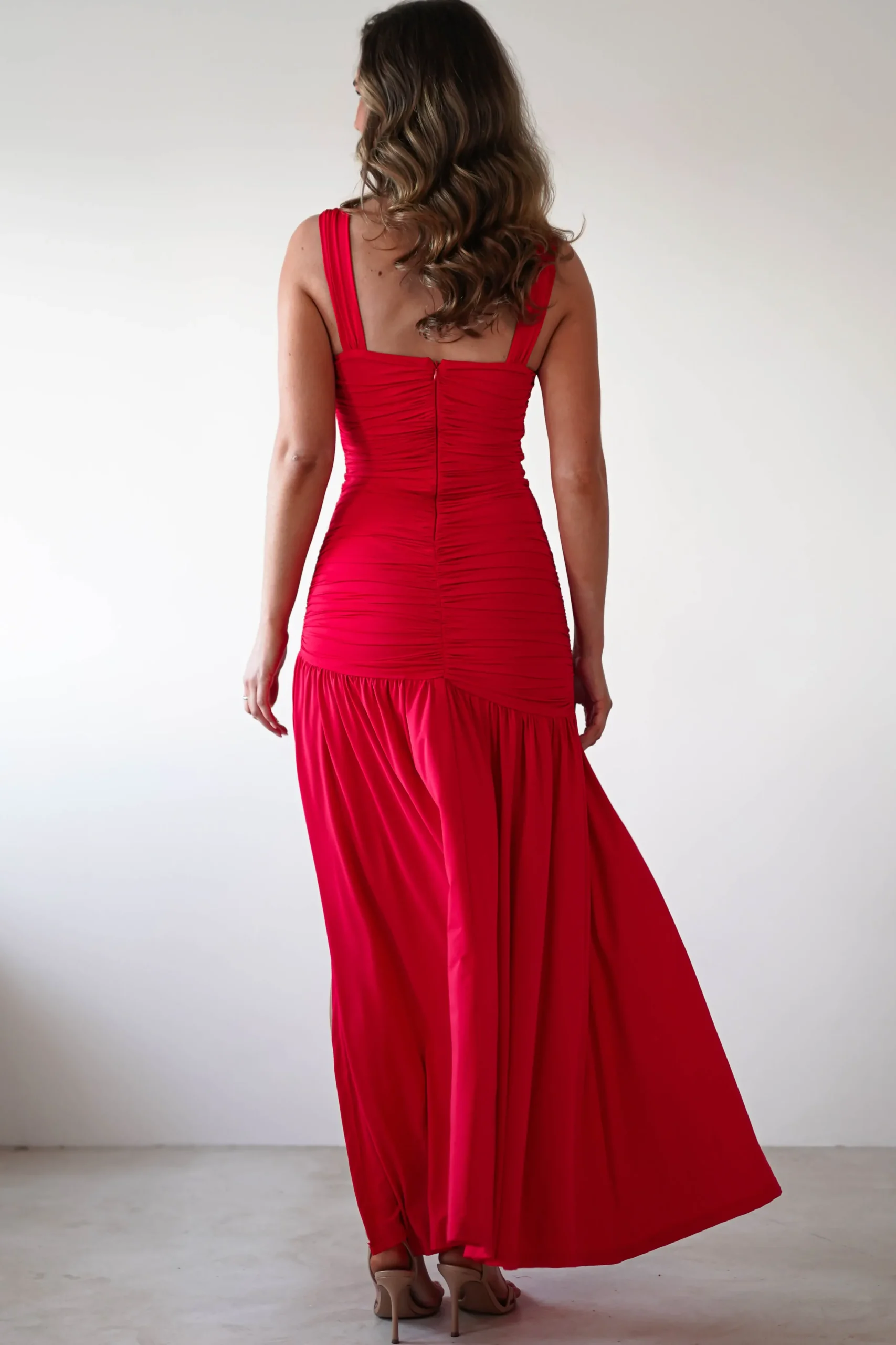 Milla Jersey Bodycon Maxi Dress | Red