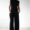 Mina Strechy 2 Piece Set | Black
