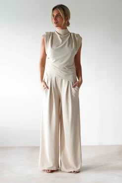 Mina Strechy 2 Piece Set | Cream