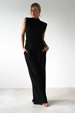 Mina Strechy 2 Piece Set | Black