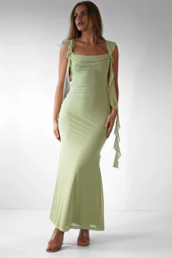 Miranda Ruffle Midaxi Dress | Pistachio