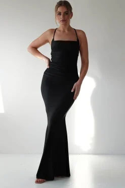 Monette Bodycon Maxi Gown | Black