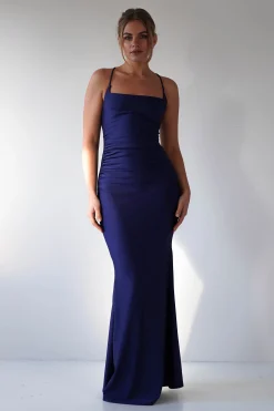 Monette Bodycon Maxi Gown | Navy