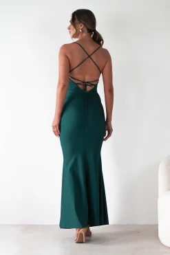 Monette Bodycon Maxi Gown | Emerald Green