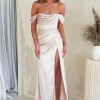 Monica Off The Shoulder Gown | Champagne