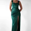 Monica Off The Shoulder Gown | Emerald Green