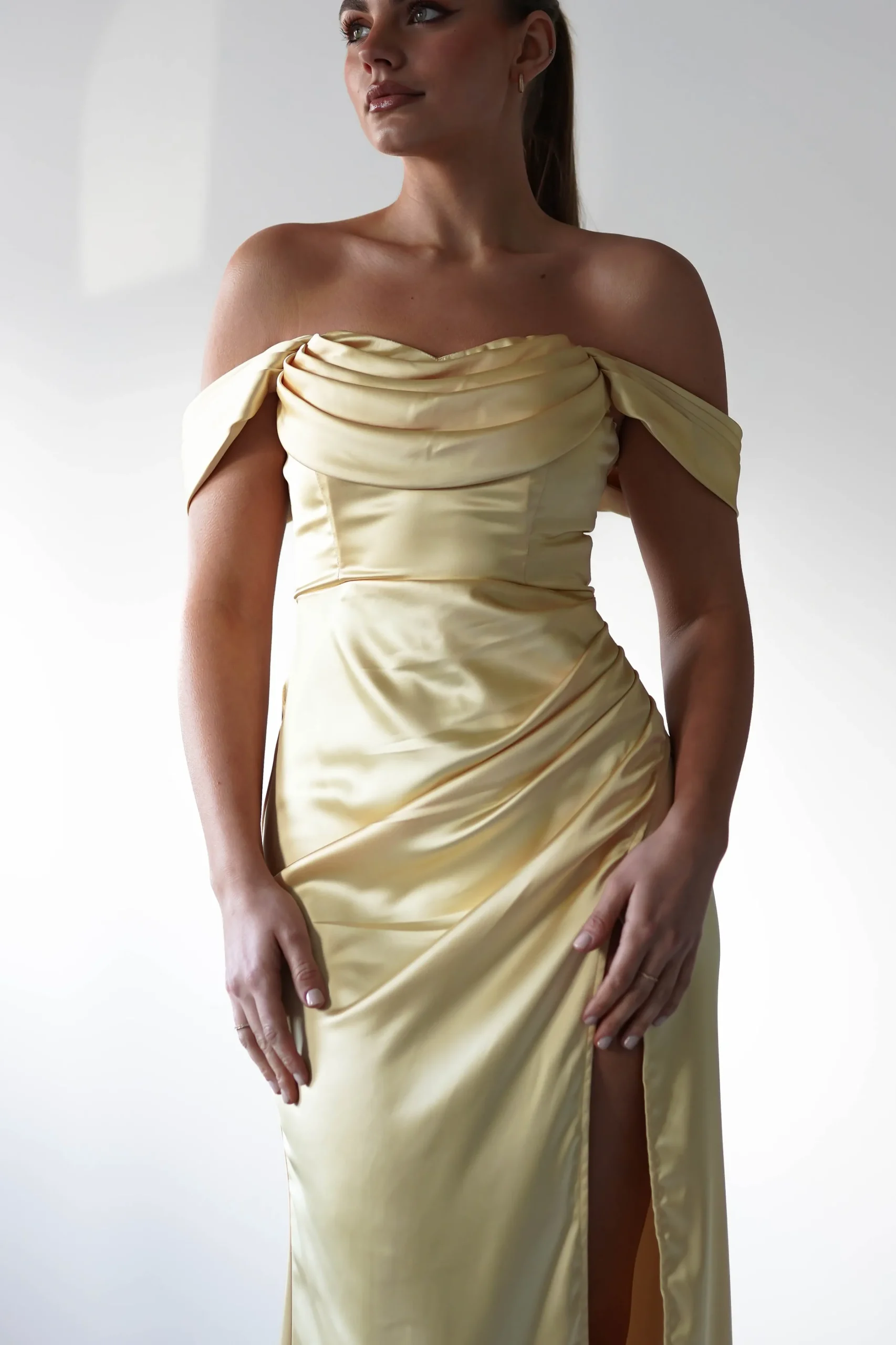 Monica Off The Shoulder Gown | Yellow