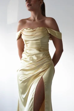 Monica Off The Shoulder Gown | Yellow