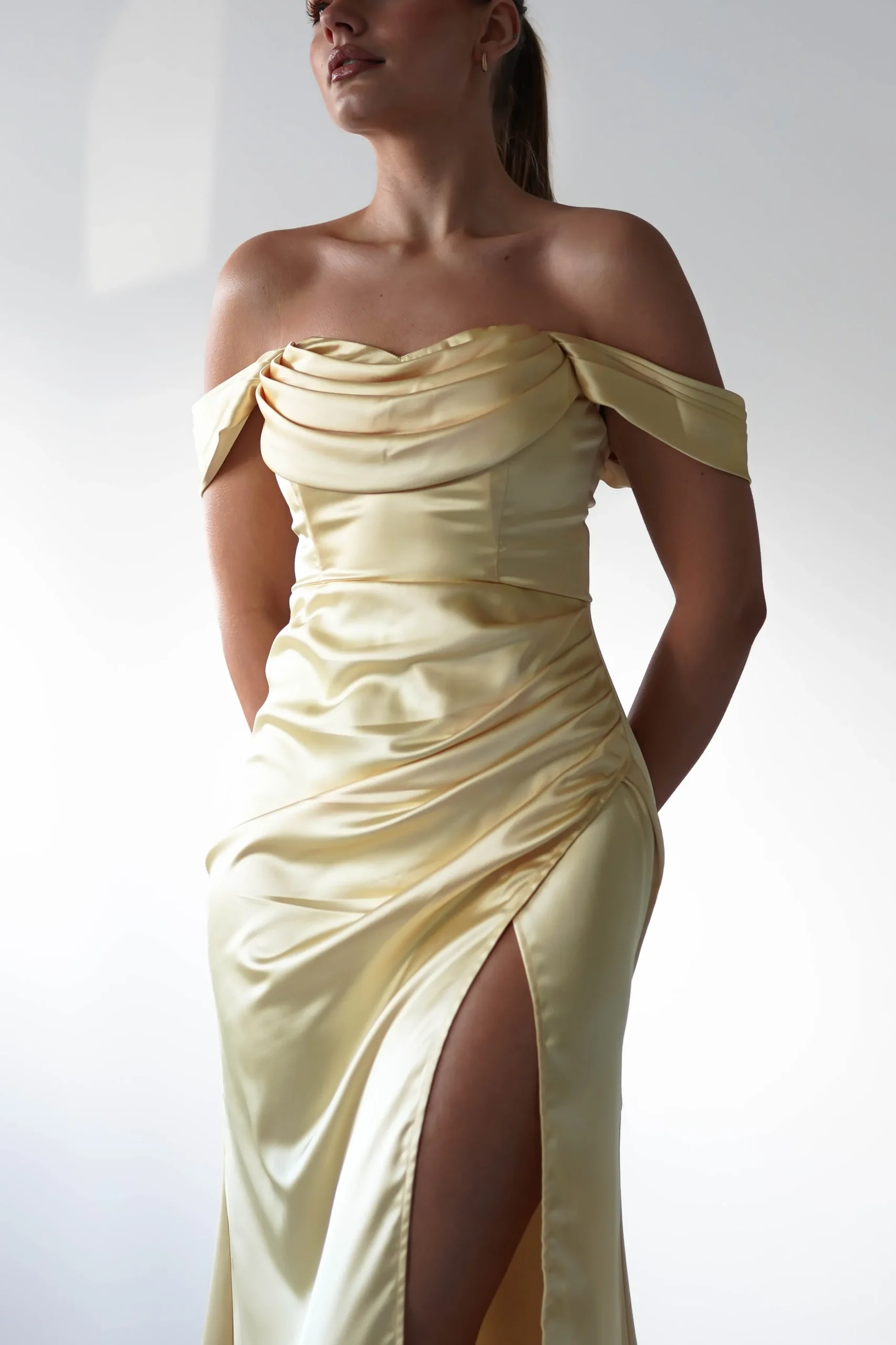 Monica Off The Shoulder Gown | Yellow