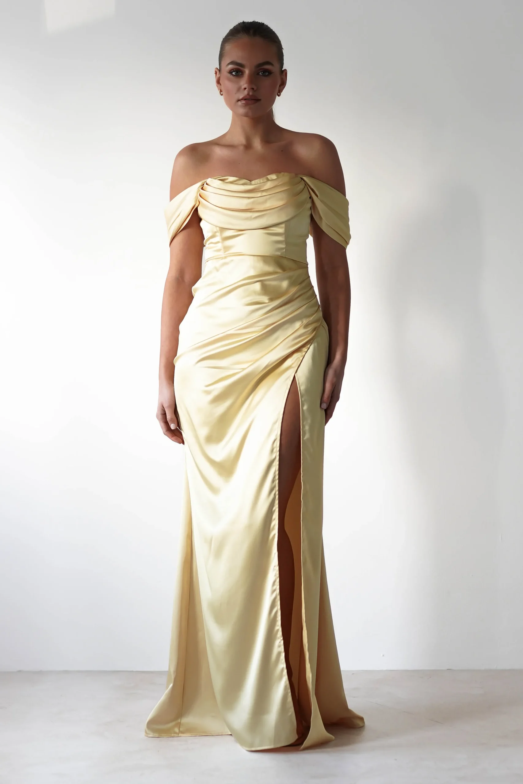 Monica Off The Shoulder Gown | Yellow