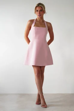 Morocco Halterneck Mini Dress | Pink