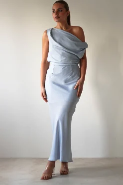 Odelle Soft Off The Shoulder Maxi | Blue