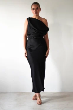 Odelle Soft Off The Shoulder Maxi | Black