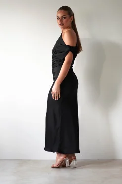 Odelle Soft Off The Shoulder Maxi | Black
