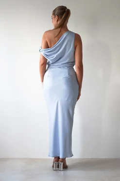 Odelle Soft Off The Shoulder Maxi | Blue