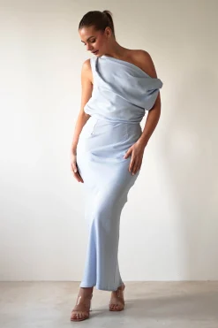 Odelle Soft Off The Shoulder Maxi | Blue