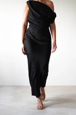 Odelle Soft Off The Shoulder Maxi | Black