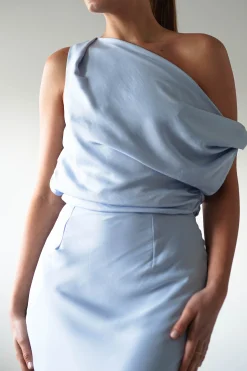 Odelle Soft Off The Shoulder Maxi | Blue