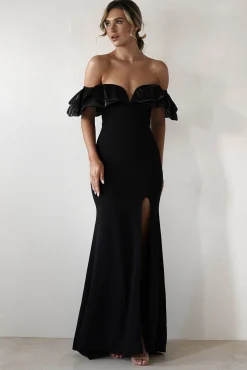 Olympia Off The Shoulder Gown | Black