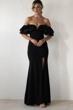 Olympia Off The Shoulder Gown | Black