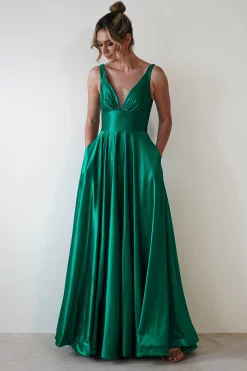 Penelope Glitter Princess Gown | Green