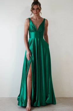 Penelope Glitter Princess Gown | Green