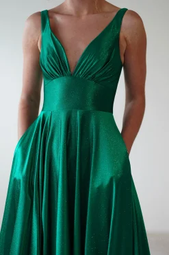 Penelope Glitter Princess Gown | Green