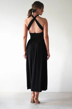Portugal Midaxi Dress | Black