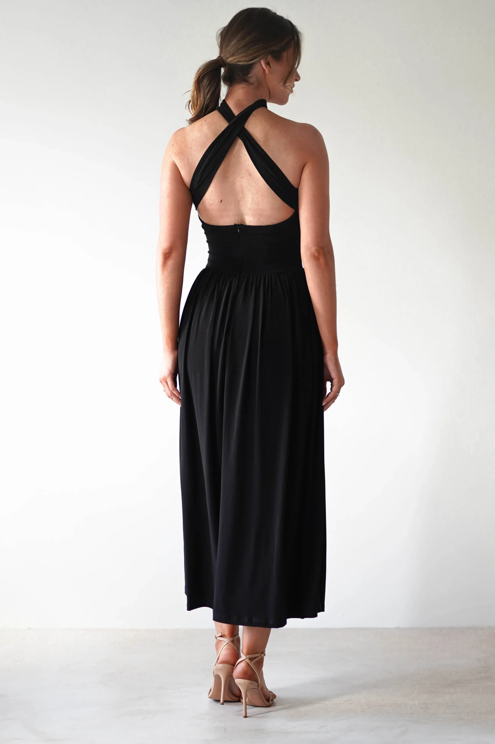Portugal Midaxi Dress | Black