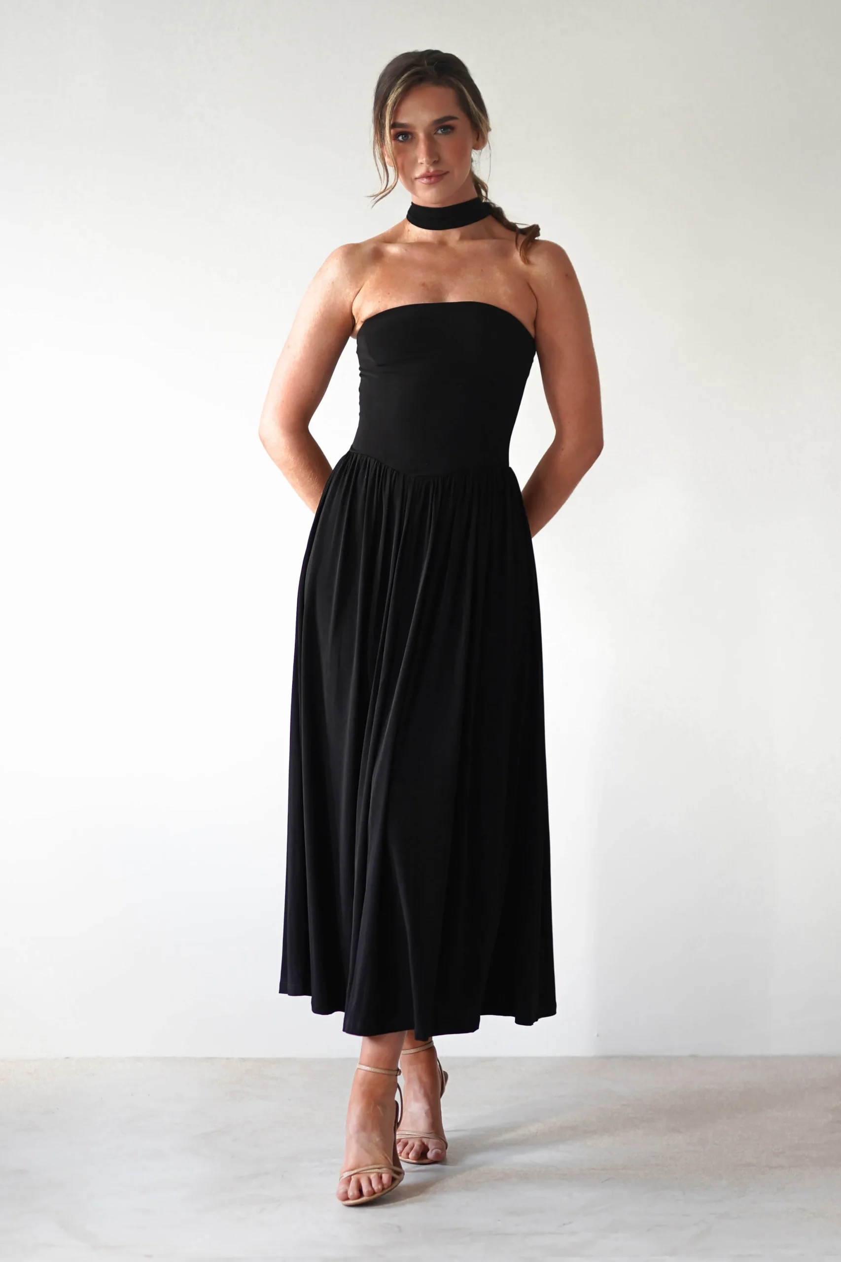 Portugal Midaxi Dress | Black