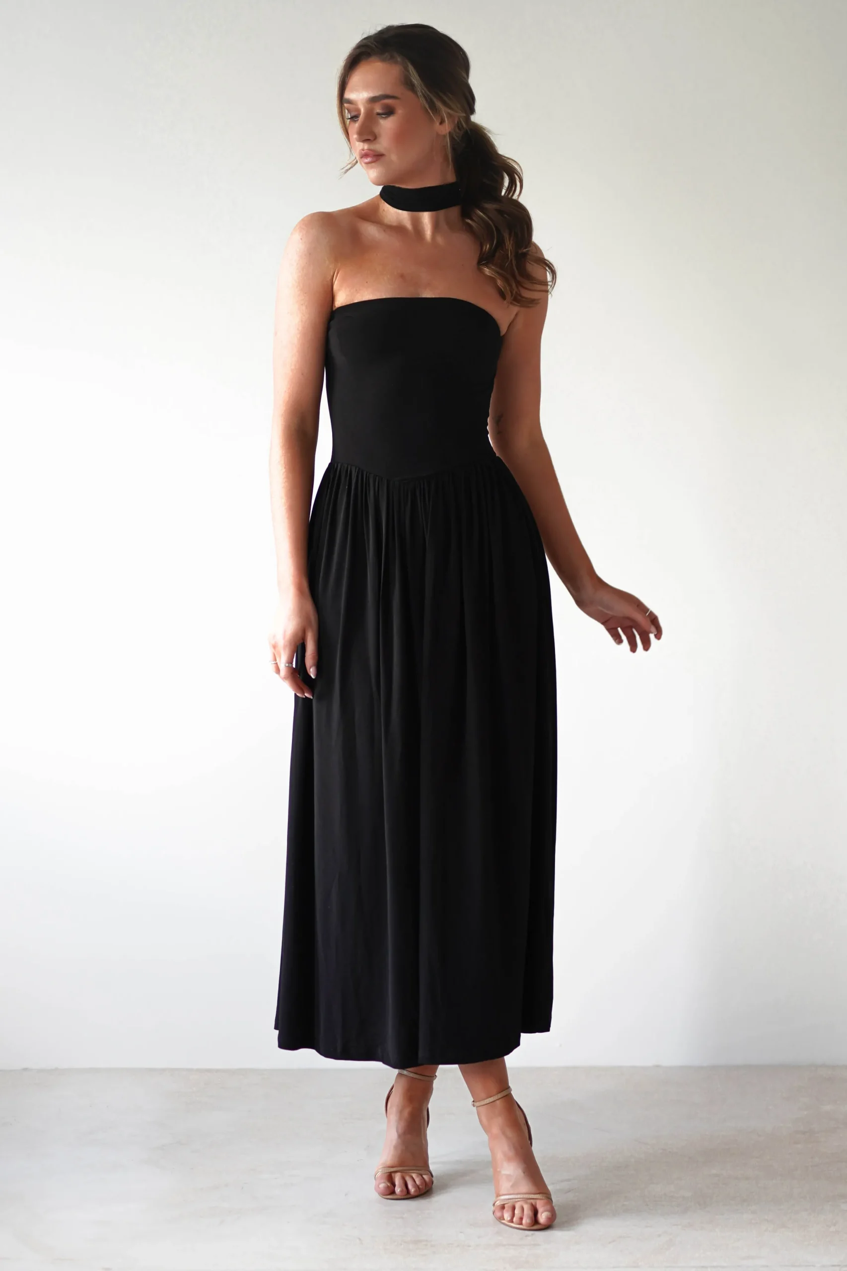 Portugal Midaxi Dress | Black