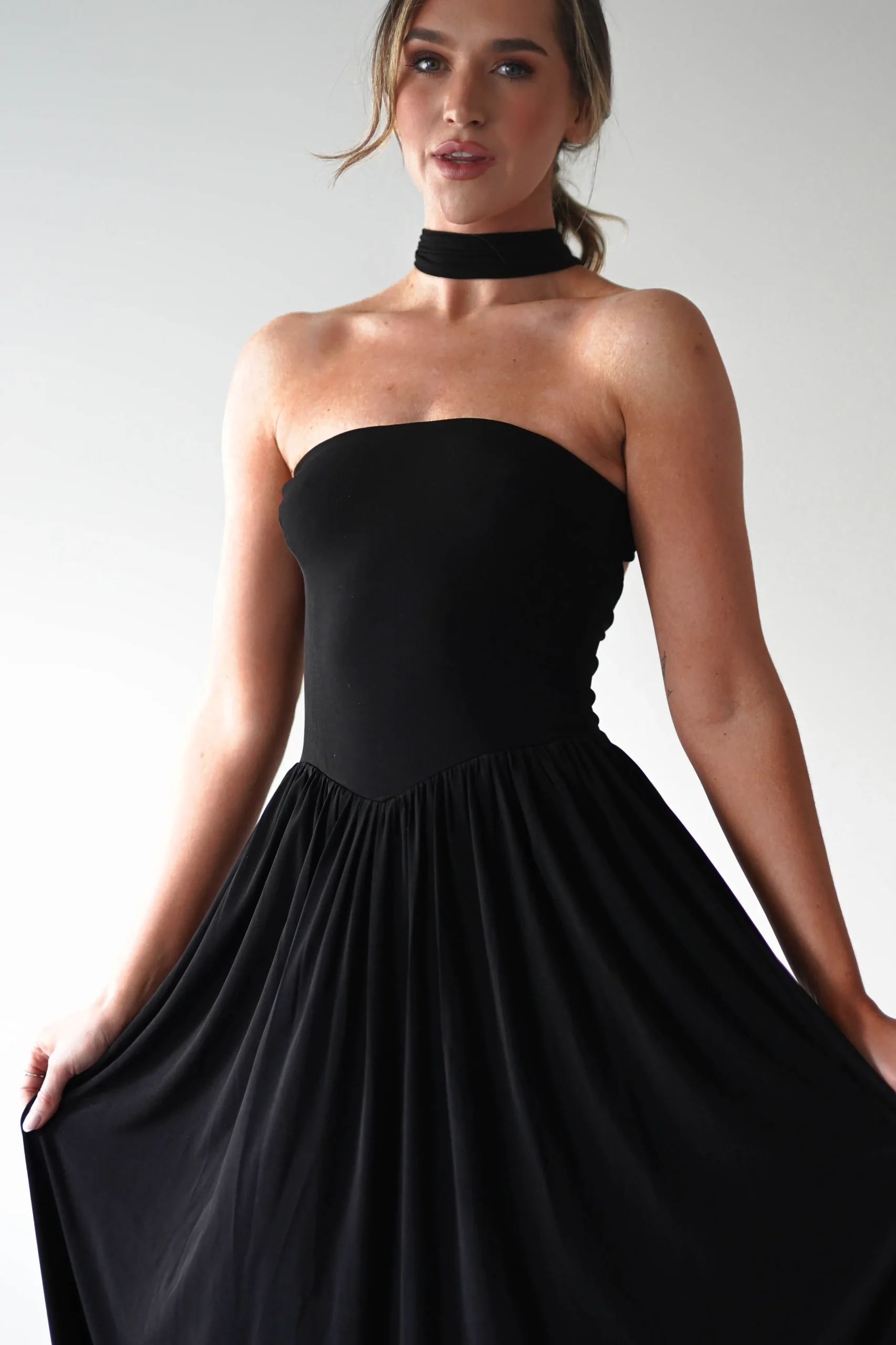 Portugal Midaxi Dress | Black